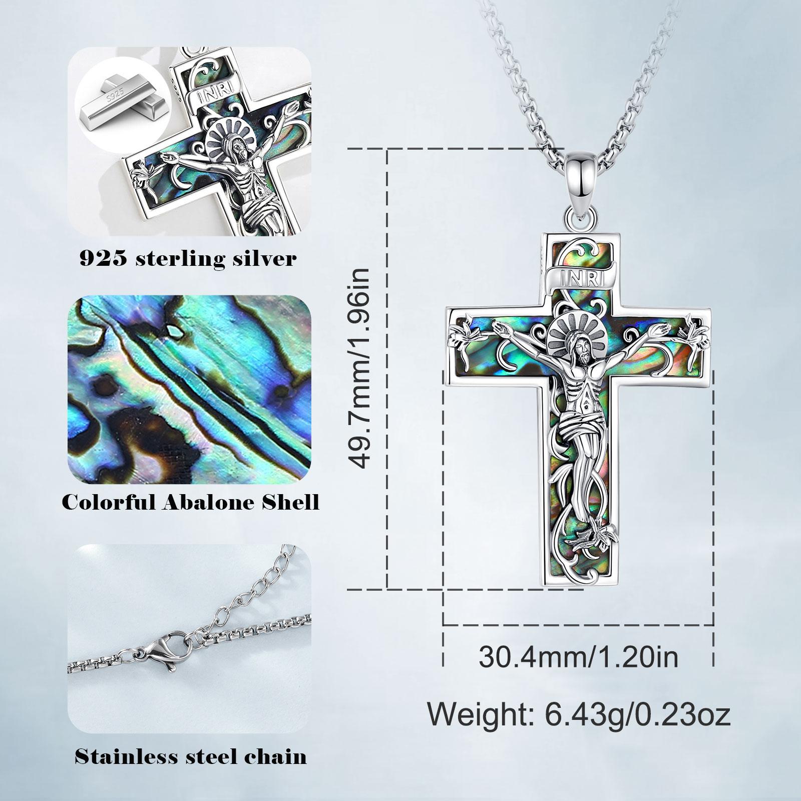 Eudora S925 Sliver St Benedict Pendant Necklace, San Benito Cross Medal for Him, Vintage Saint Benedict Amulet, Catholic Protection Amulet, Christian Jewelry Gift Eudora S925 Sliver St Benedict Pendant Necklace, San Benito Cross Medal for Him, Vintage Saint Benedict Amulet, Catholic Protection Amulet, Christian Jewelry Gift