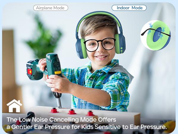 iCleverKids BTH20 Active Noise Cancelling Headphones 60H Play Time 80dBA Volume Limit Bluetooth 5.4 Audio Headset Electronic