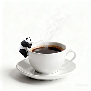 Panda Mini Cooling Fan for Hot Drinks Portable Cold Air Beverage Cooler Cute Cup Decor for Coffee Tea Hot Drinks Efficient and Taste-Safe