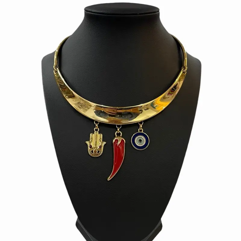 Beautiful Evil Eye Choker With Charms