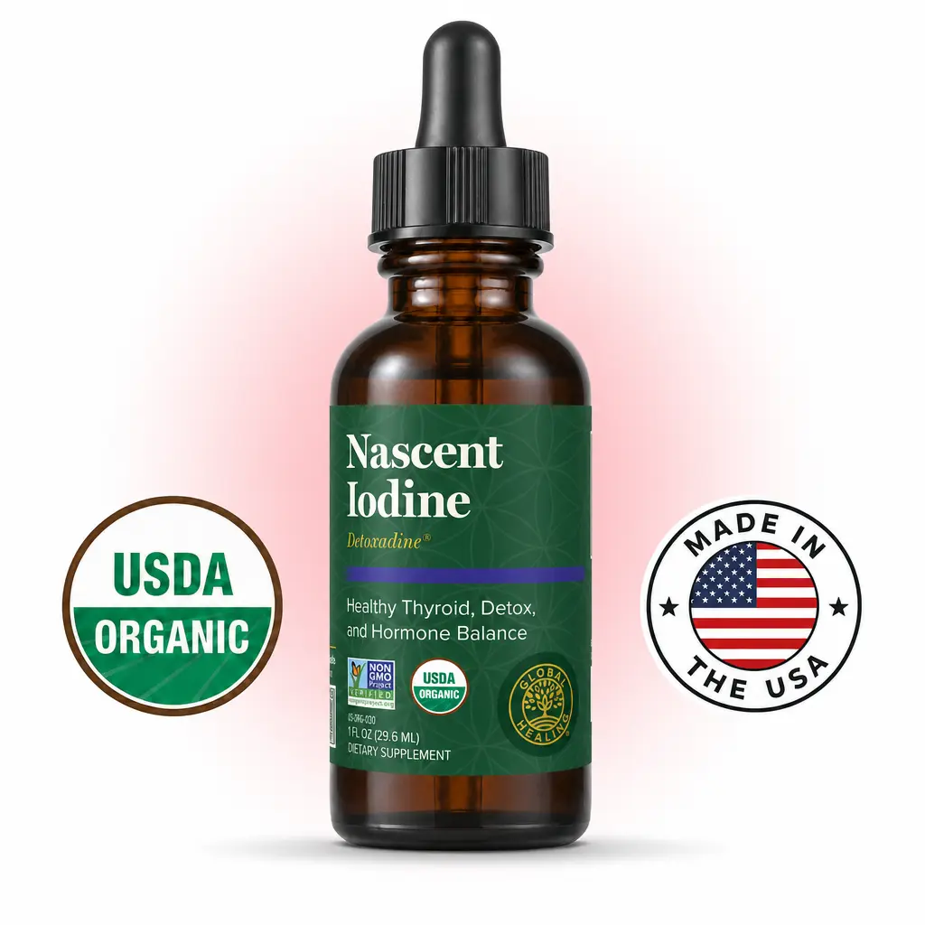 Global Healing Detoxadine Iodine Supplement (1 Oz)