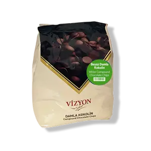 Vizyon Select Compound White Chocolate Chips - 2.2 lbs - Baking