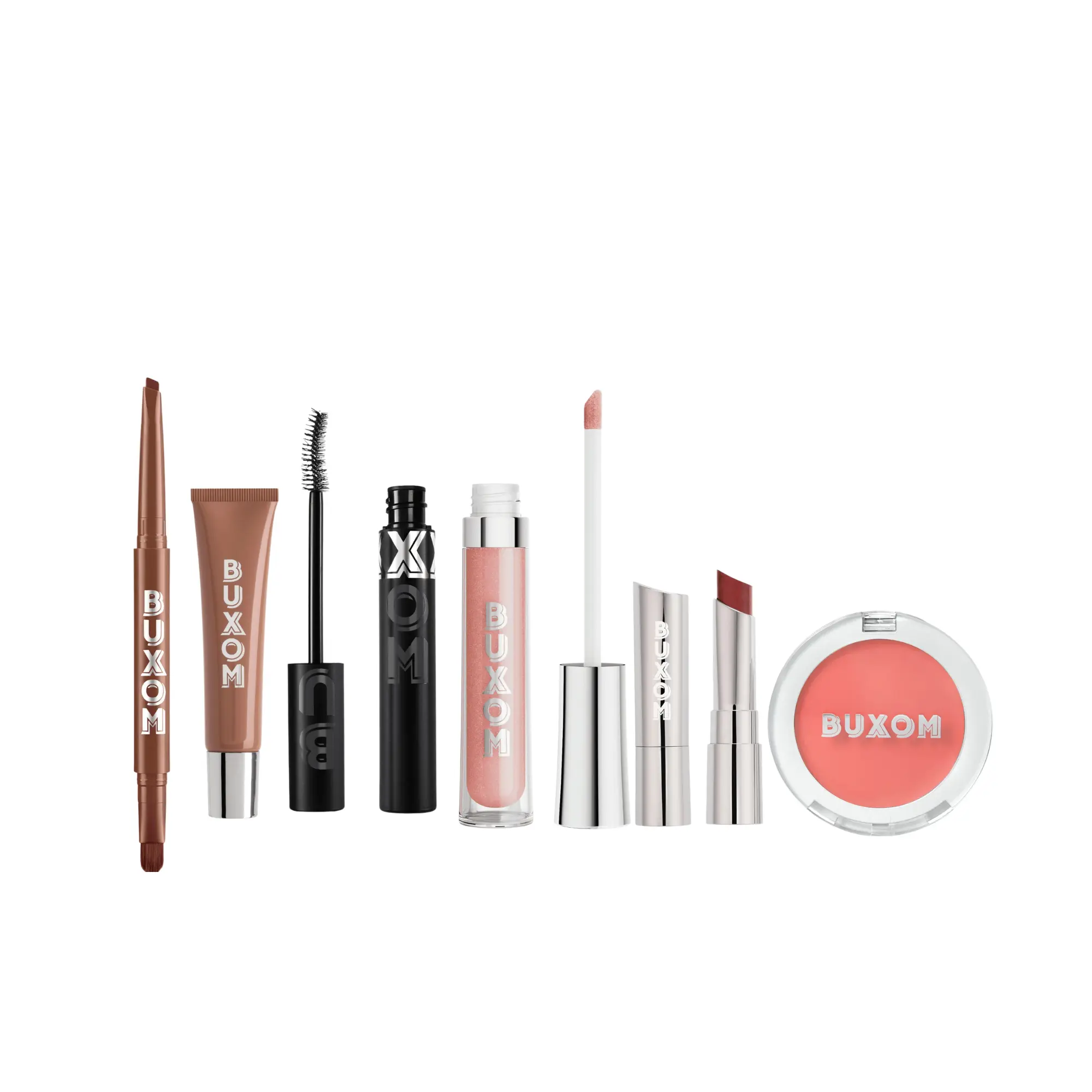 BUXOM Daily Glam Bundle - Includes Lip Liner, Lip Gloss, Lip Tint, Blush - Makeup Set