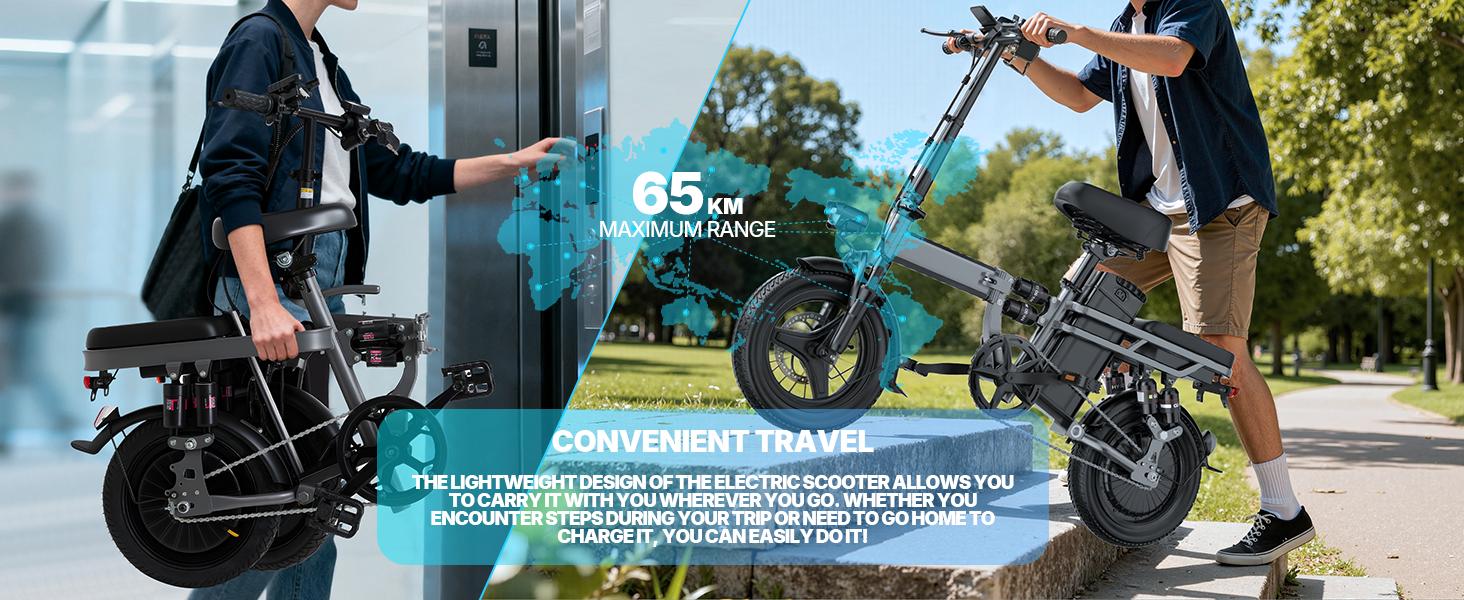 PASLDA Folding Electric Bike for Adults | 48V 15Ah Battery | 500W Motor | 20MPH | 30 Miles Range | Compact Commuter E-Bike