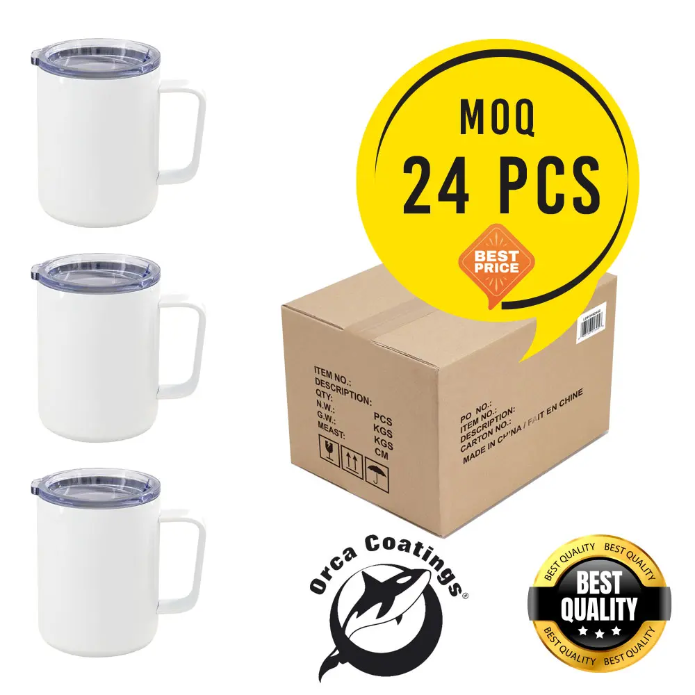 Orca Coatings Wholesale 10 oz sublimation Insulated Mug Coffee Drinkware Stainless Steel Flask Insulation Tumbler Cup