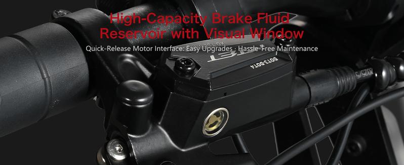 [Jun Ling] Off-Road Electric Scooter - High-performance 10000W dual motors, top speed 55 mph, 13-inch off-road tires, 75-mile range, 60V 40Ah battery, four-piston brakes - UL2272 certified.