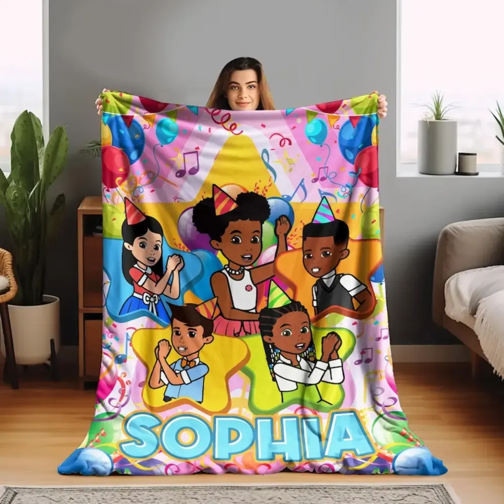 Soft, Wrinkle-Resistant  Stain-Resistant  Modern Early Childhood Education Blanket  Birthday Gift For Children'S Birthday Parties Christmas Print Flannel Blanket cozy throw