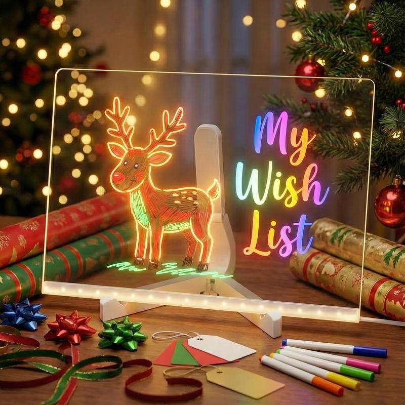 Drawing Board For Kids, Acrylic Dry Erase Light-Up Board with Stand Markers Wipes Erasable Reusable Board for Kids Learning Ideal Gift for Birthday Christmas Decorative Neon Sign Led Effects Rechargeable Led Lighted Drawing Board For Kids, Acrylic Dry Erase Light-Up Board with Stand Markers Wipes Erasable Reusable Board for Kids Learning Ideal Gift for Birthday Christmas Decorative Neon Sign Led Effects Rechargeable Led Lighted