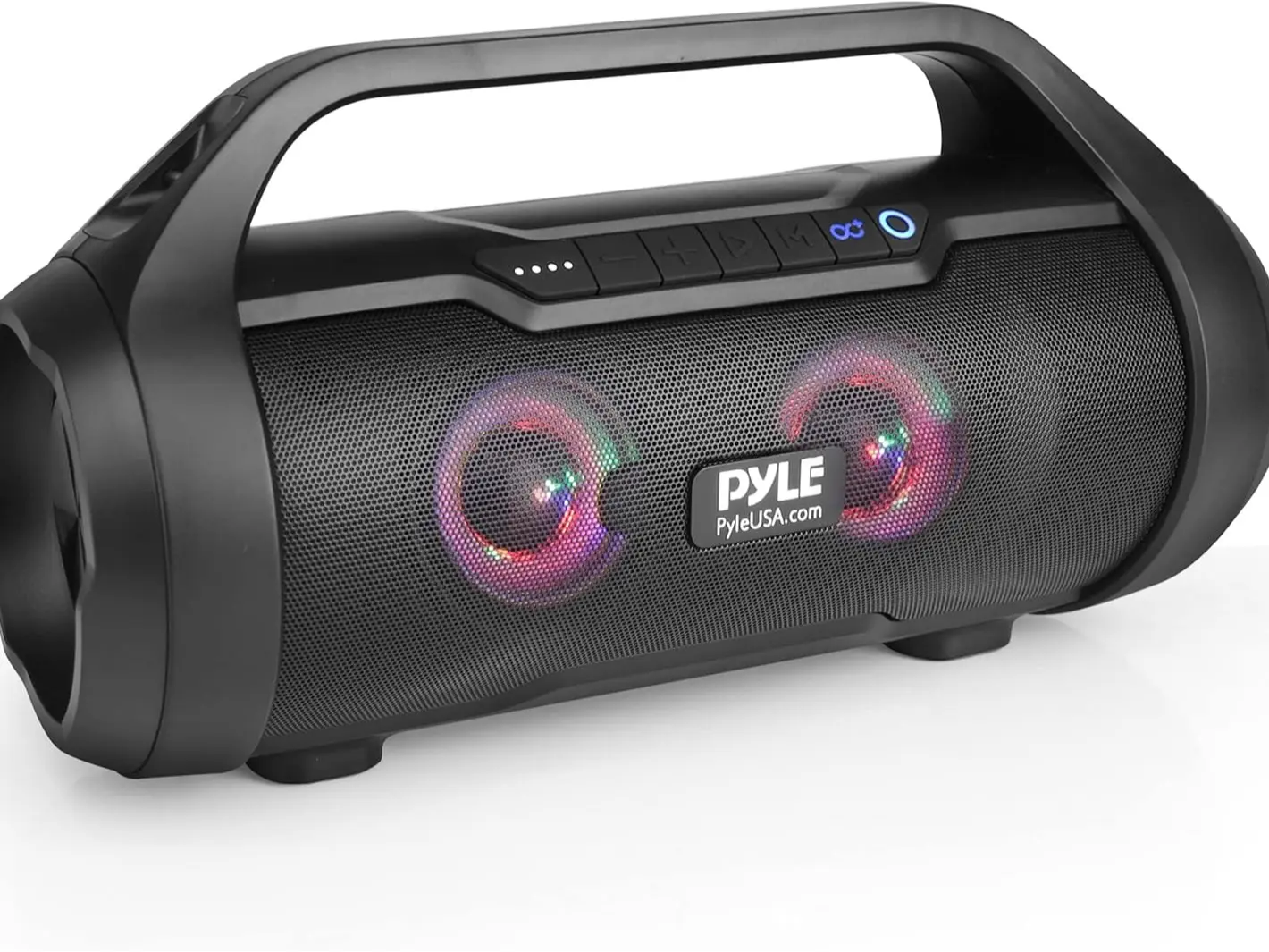 Wireless Portable Bluetooth Boombox Speaker - 500W 2.0CH Rechargeable Boom Box Speaker Portable Barrel Loud Stereo System with AUX Input/USB/SD/Fm Radio, 3" Subwoofer, Voice Control Audio Android Connection Charging Metal Compact