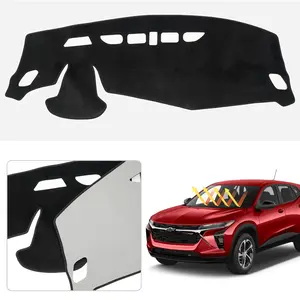 Canvcle Black Dash Cover for Chevrolet Chevy Trax 2024-2026 Polyester Non-Slip Dashboard Mat Sunshade No Glare Custom Fit with Silicone Anti-Slip Patterns