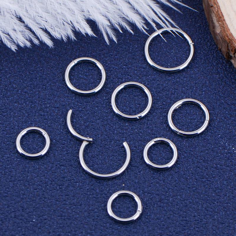 Oufer 16G Hinged Segment Septum Ring Cartilage Helix Earring-316L Stainless Steel Nose Piercing Jewelry Body Jewelry