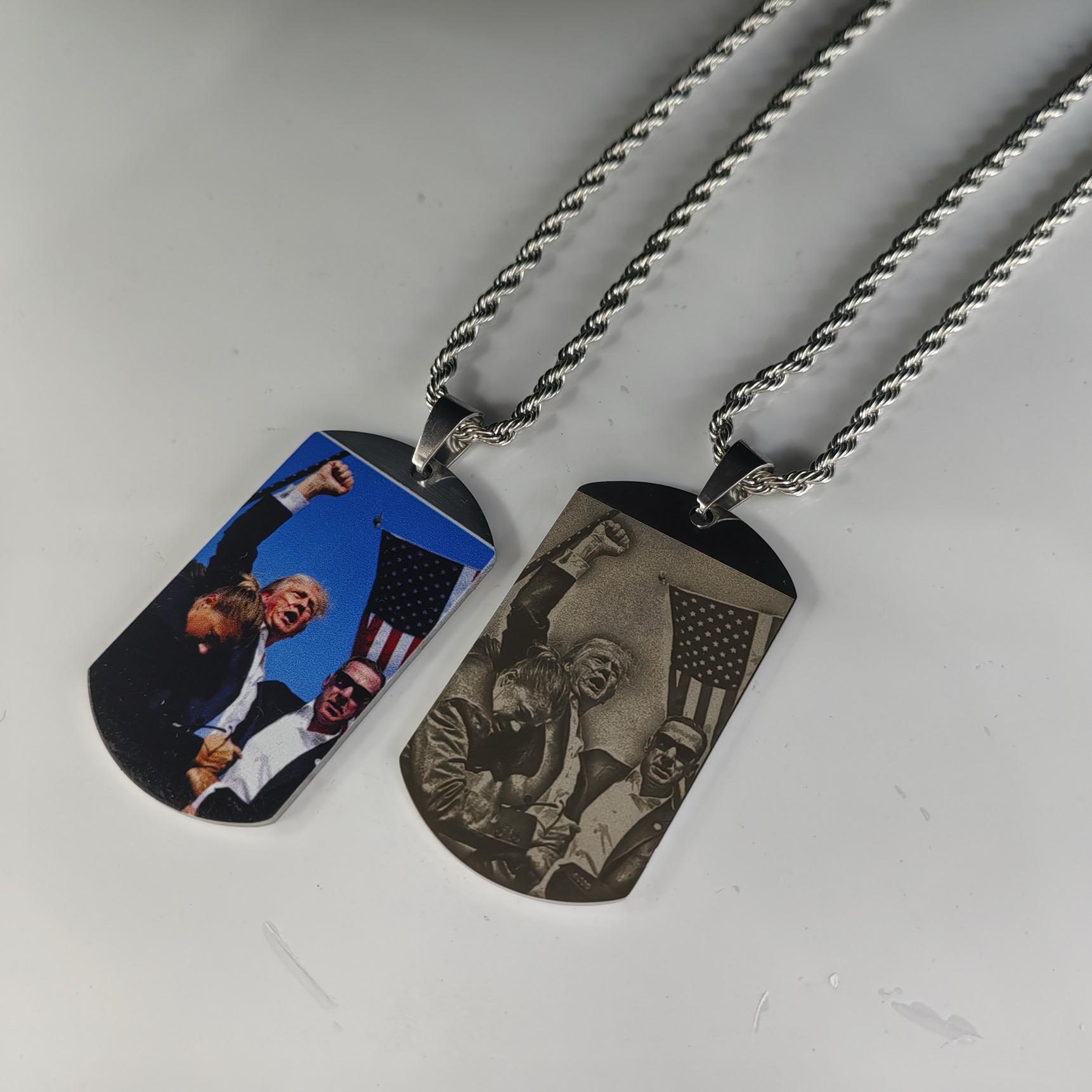 2024 Trump Printed Necklace Funny Gifts Interesting Necklace for Friends