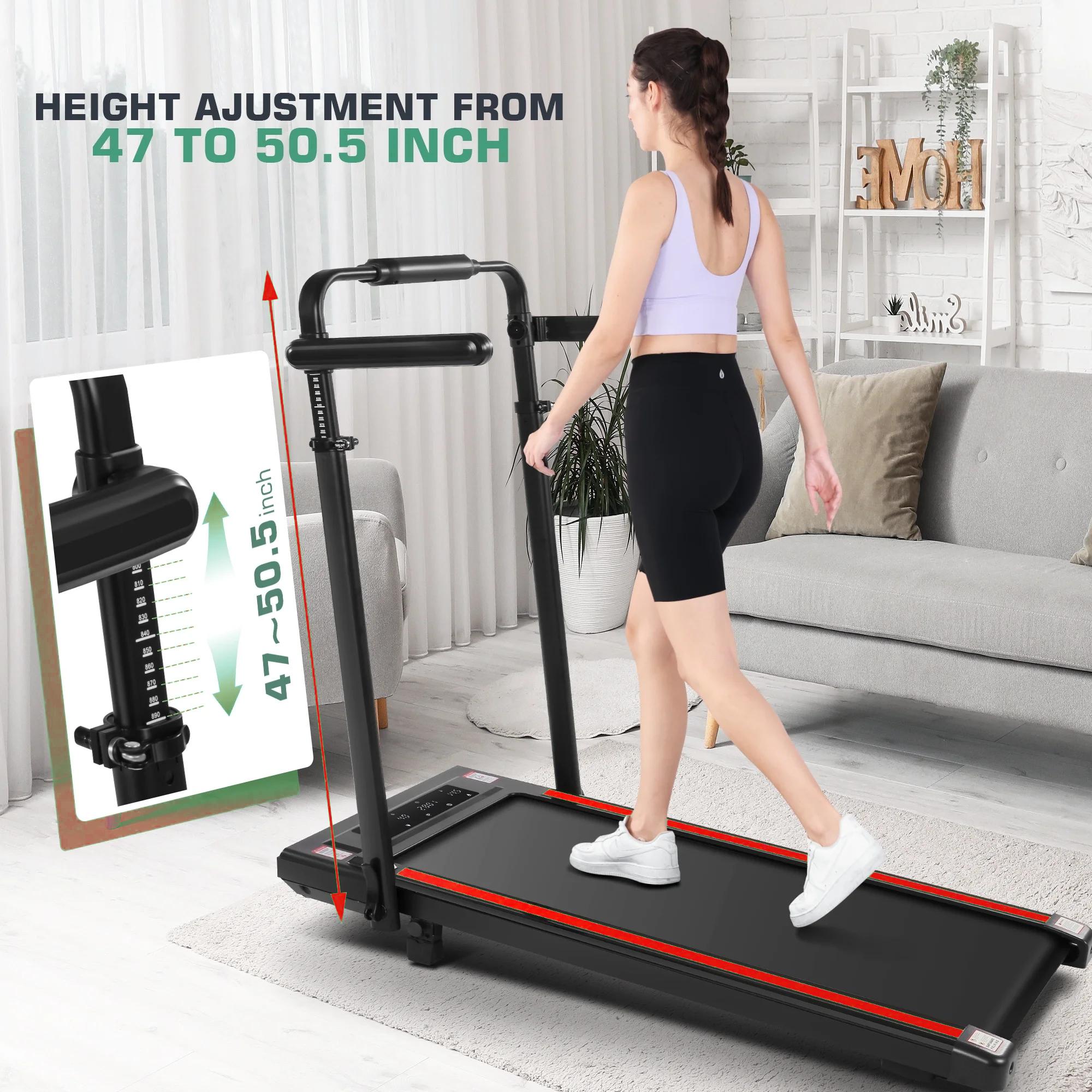 【Spring Glow Up】ANCHEER Treadmill with Desk Workstation & Adjustable Height, 8 in 1 Folding Treadmill with 8% Incline, 2.5HP Walking Pad for Home, 300lbs Weight Capacity/Ultra-Quiet/3 Type Control/Installation-Free