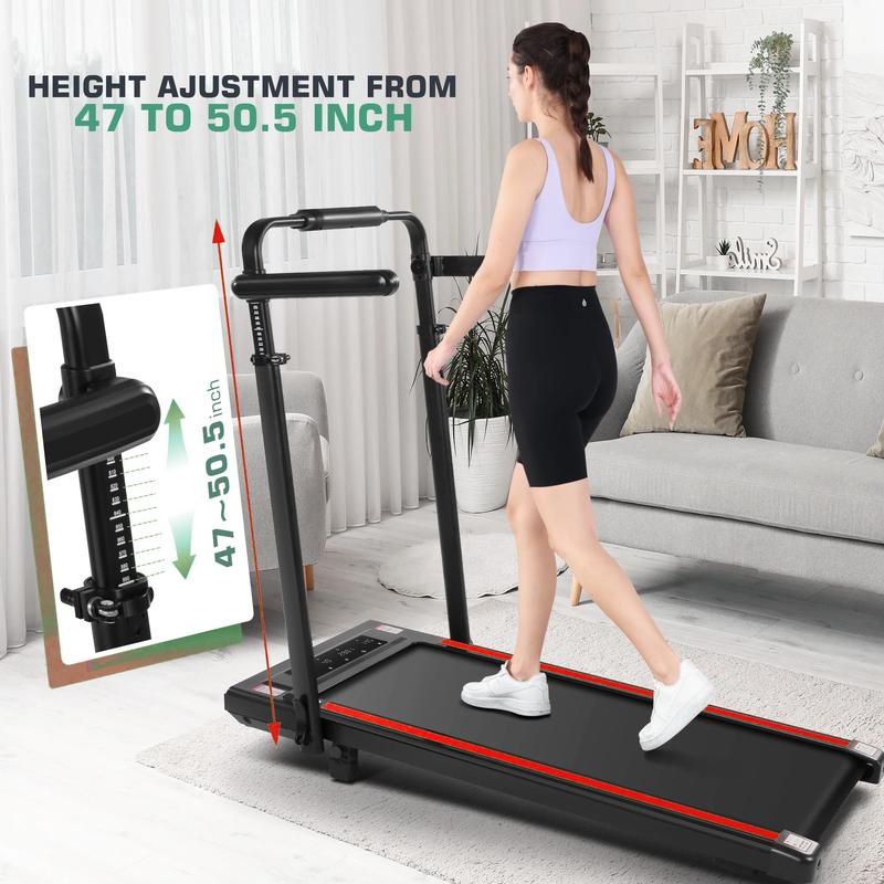 【ValentineTok Haul】ANCHEER Treadmill with Desk Workstation & Adjustable Height, 8 in 1 Folding Treadmill with 8% Incline, 2.5HP Walking Pad for Home, 300lbs Weight Capacity/Ultra-Quiet/3 Type Control/Installation-Free