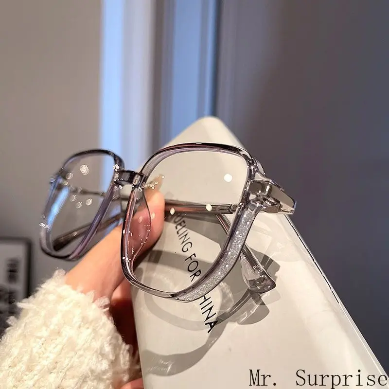 Stylish Starry Glitter Blue Light Glasses for Women - Photochromic & Prescription-Friendly Lenses for Daily Wear, Bluelight Glasses, Stars, Prescription Fit, Fashion Eyeglasses, Stylish Eyewear, Chic Look, Female Wear, Round/Square, Computer Eye Protectio
