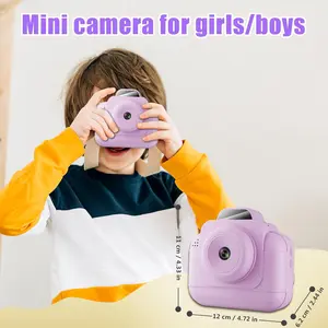 Inkless Kids Camera Instant Print, 1080P HD Instant Print Camera for Kids with 6 Rolls Print Paper, Selfie Digital Camera for Kid, Ideal Kid Toys Gifts for Boys & Girls Age 3-14