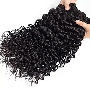 [LIVE-ONLY] Ashine Burmese Curly Water Wave Bundles Human Hair 10A Brazilian Virgin Human Hair 14-30 Inches Bundles Double Weft Bundles Natural Black Color Wet and Wavy Glueless