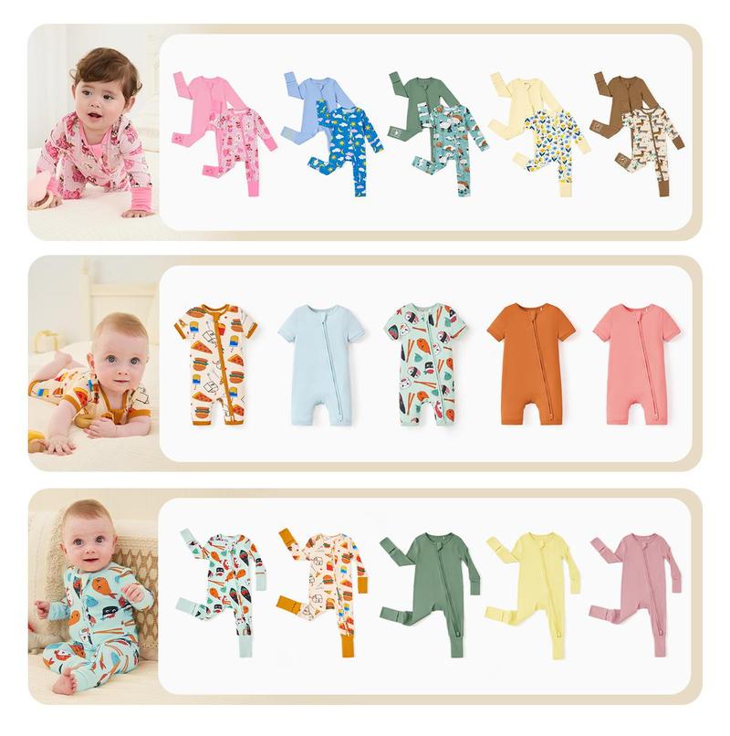 PatPat Bamboo Ultra-Stretchy Baby Zip-Up Pajamas – 3X Extended Growth Fit (0-24M), 8% Spandex for All-Day Comfort | Scratch-Free Sleeves, Adjustable Feet & Non-Slip Soles | Cute Prints PatPat Bamboo Ultra-Stretchy Baby Zip-Up Pajamas – 3X Extended Growth Fit (0-24M), 8% Spandex for All-Day Comfort | Scratch-Free Sleeves, Adjustable Feet & Non-Slip Soles | Cute Prints