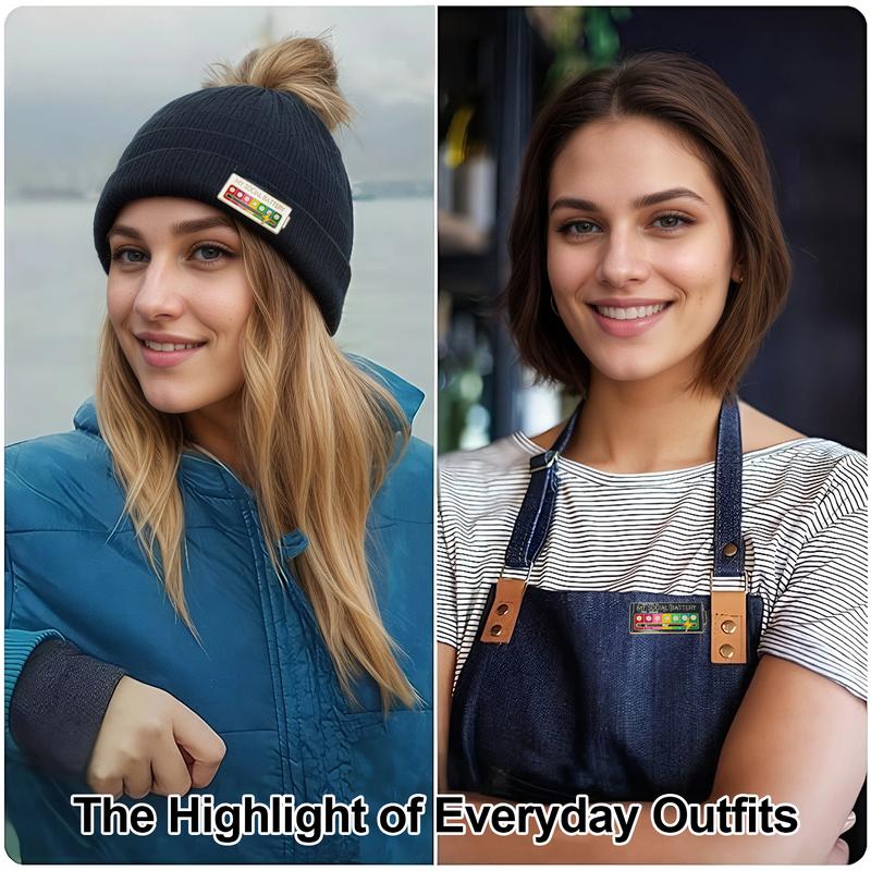 BMTWE Cartoon Expression My Social Battery Pin 2 PCS Personalized Pattern Pin Sliding Design Brooch Casual Pin Jewelry for Bags Backpacks Scarves Hats Gifts Decoration