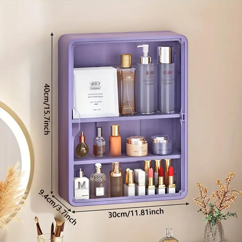 Three-Layer Wall-Mounted Figure Model Storage Display Box Multifunctional Plastic Magnetic Door Opening for Convenient Storage and Display