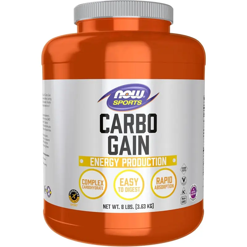 NOW Foods Sports Nutrition, Carbo Gain Powder (Maltodextrin), Rapid Absorption, Energy Production, 8-Pound