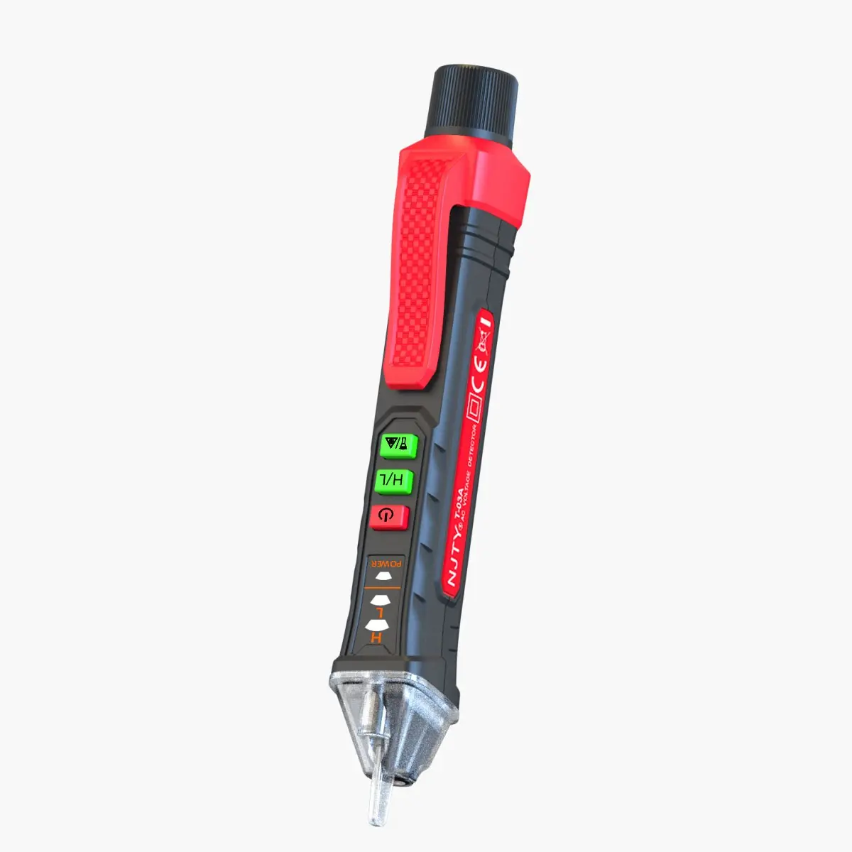 NJTY Non-Contact Voltage Tester, Low Voltage Tester, 12–100 V Electrical Test Pen, Battery-Required Circuit Breaker Finder, Professional Measuring Tool for Electricians