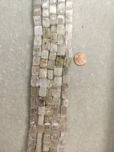 kunzite rectangle 8mmx12mmx14mm 16"strand