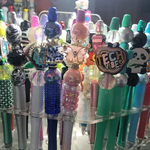 Tech Vibes Beautiful Bling Out Pens with Colorful Caps and Unique Designs for Stylish Writing Multicolor Pen Colored Gel Pens