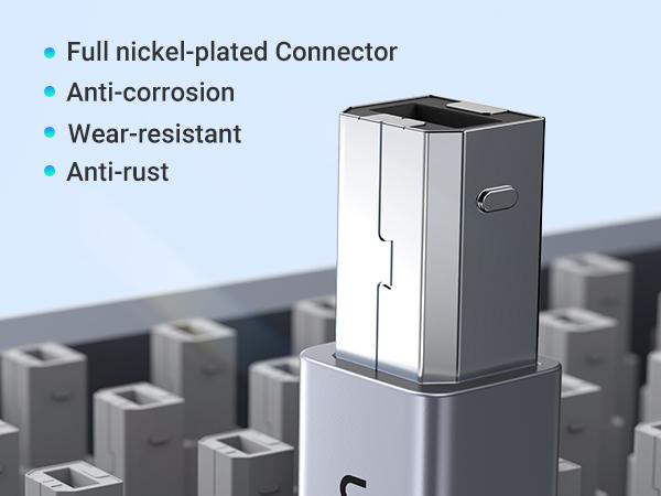 UGREEN USB B to USB C 6.6 FT Printer Cable, Nylon USB B to C Cord for MacBook Pro/Air, MIDI Cable Compatible with Yamaha Piano Keyboard, DAC, DJ Controller for iPad