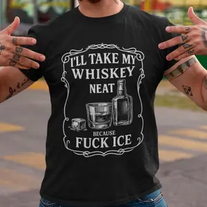 Whiskey Neat Tee – Statement Shirt for Immigrant Pride