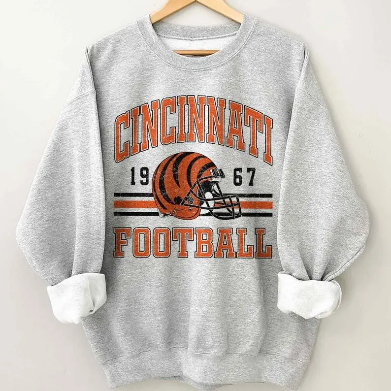 Cincinnati Football Vintage Sweatshirt, Football Game Day Gift For Fan
