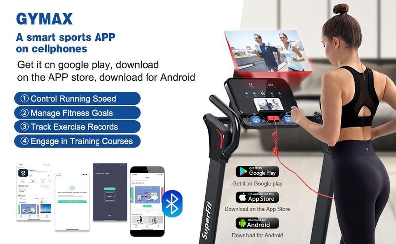 COSTWAY Folding Treadmill, 8MPH Electric Motorized Running Walking Machine with LED Touch Screen, Portable Cardio Workout Treadmill for Home Gym Office, Christmas Festival Gift Black Friday Cyber Monday