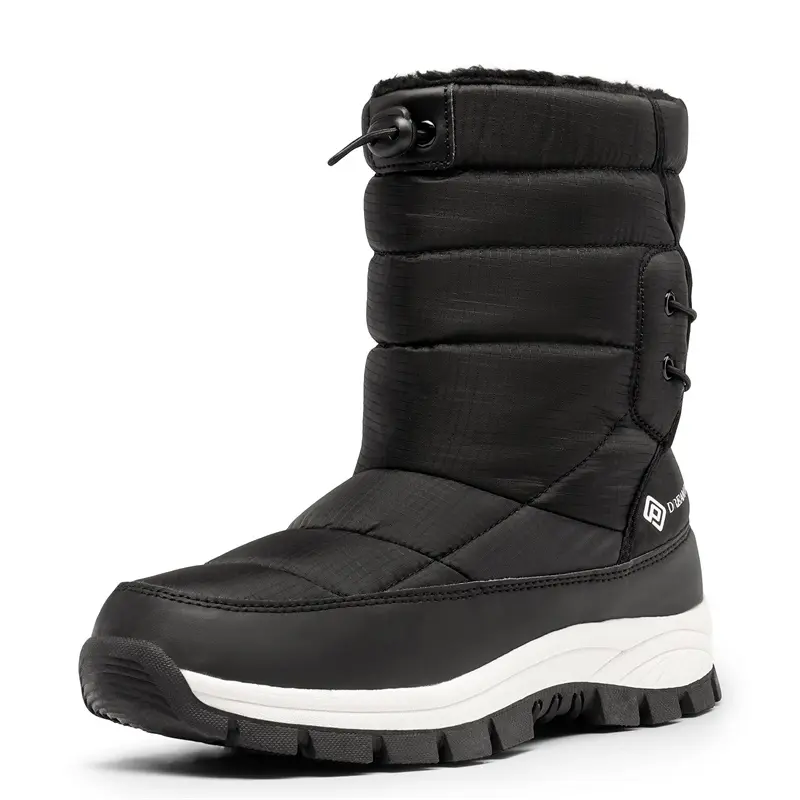 Dream Pairs Women's Mid-Calf Snow Boots, Water-Resistant Insulated Winter Footwear with Faux Fur Lining, Non-Slip Sole for Outdoor Walking, Walking Shoes, Winter Boot Shoes, Fabric, Round Toe, Outdoors, Casual