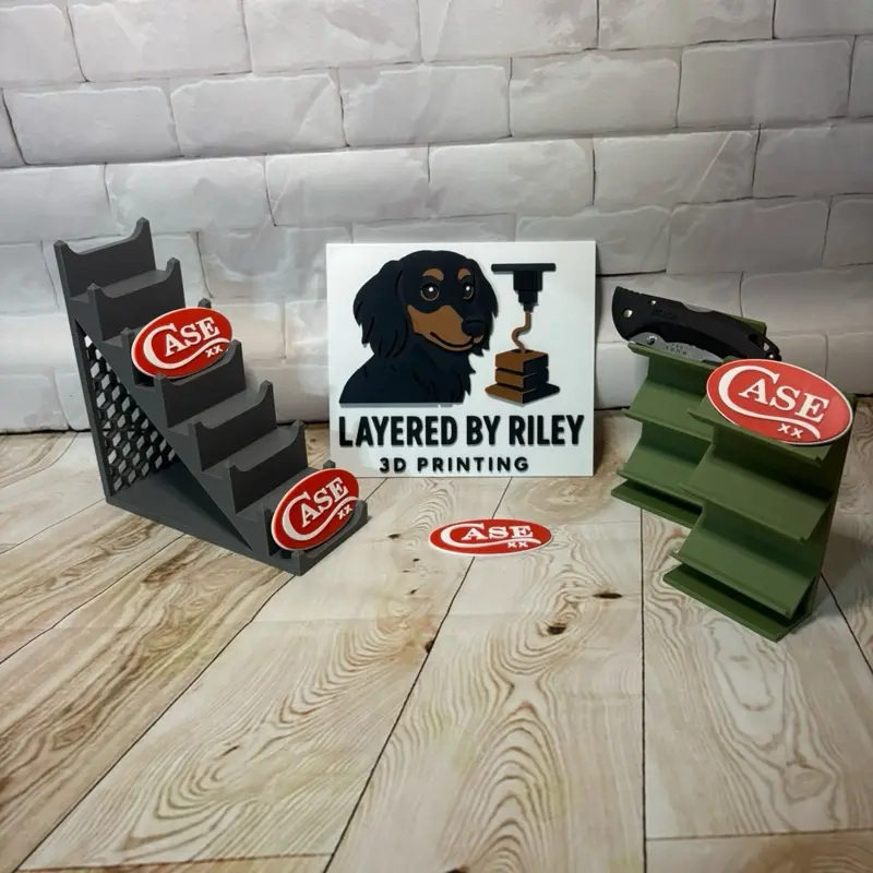 3D Printed Knife Display Stand | Showcase Your Knife Collection | Perfect Gift for Collectors Acacia and Tackle Rack Plier Kitchen Lightweight Storage Sturdy