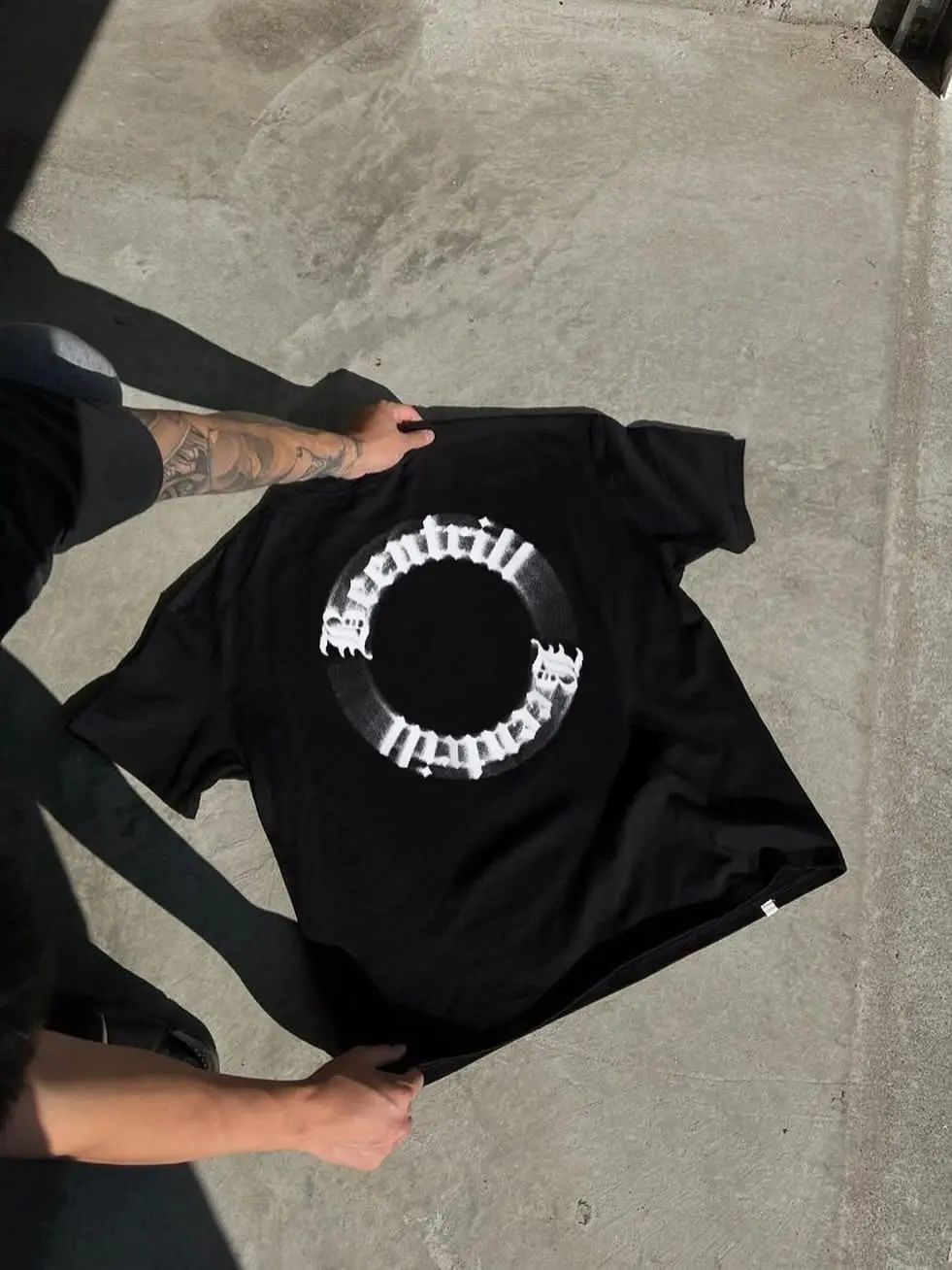 Code of Silence Black T-Shirt with Unique Hand Design and Bold Typography Unisex