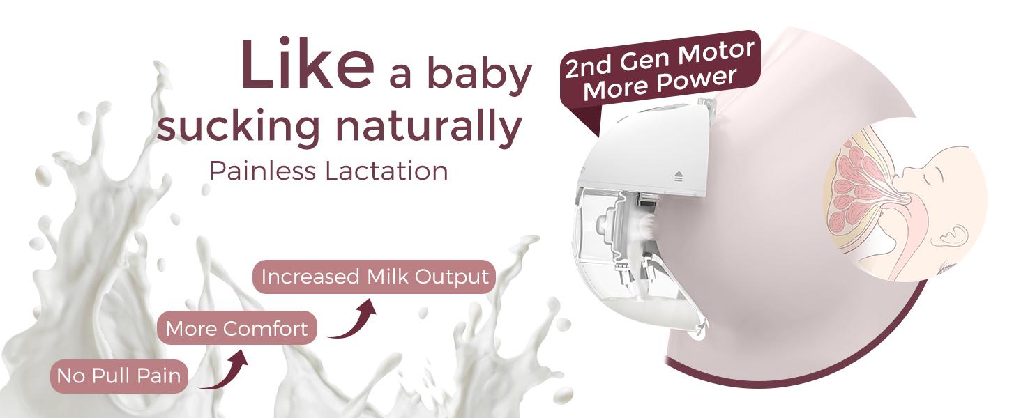 【Classic Edition】Momcozy  M5 Hands-Free Wearable Breast Pump, Double-Sealed Flange for Baby-Like Comfort, 3 Modes & 9 Suction Levels, Portable Electric Pump – 24mm, A