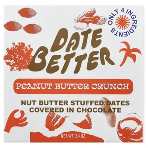 Date Better Snacks Dates, Peanut Butter Crunch, 2.4 oz