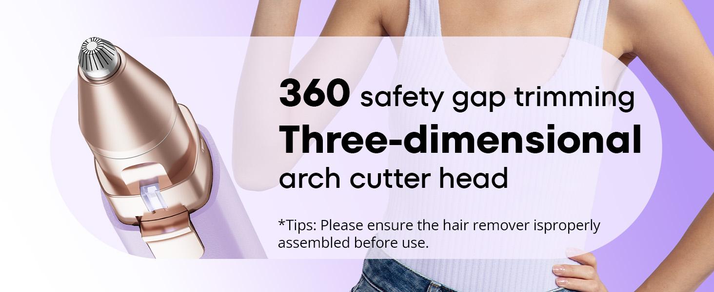 VOGCREST Electric Bikini Shaver & Facial Eyebrow Hair Trimmer for Women, Rechargeable and Portable  Lady Facial Razor Gift Set