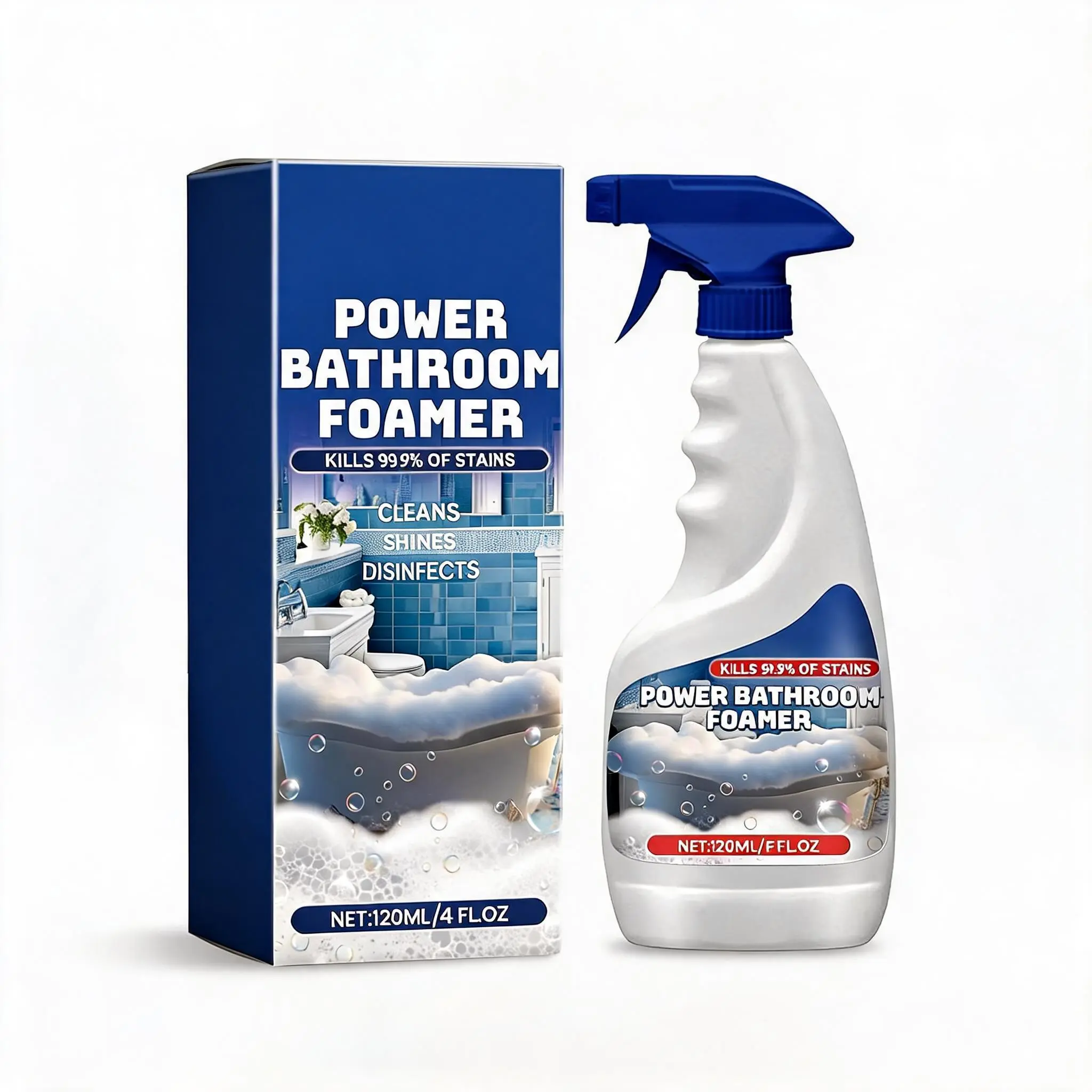 Bathroom Foam Cleaner Spray, Bathroom Bathtub Multi-Functional Foam Cleaner To Remove Stains And Dirt