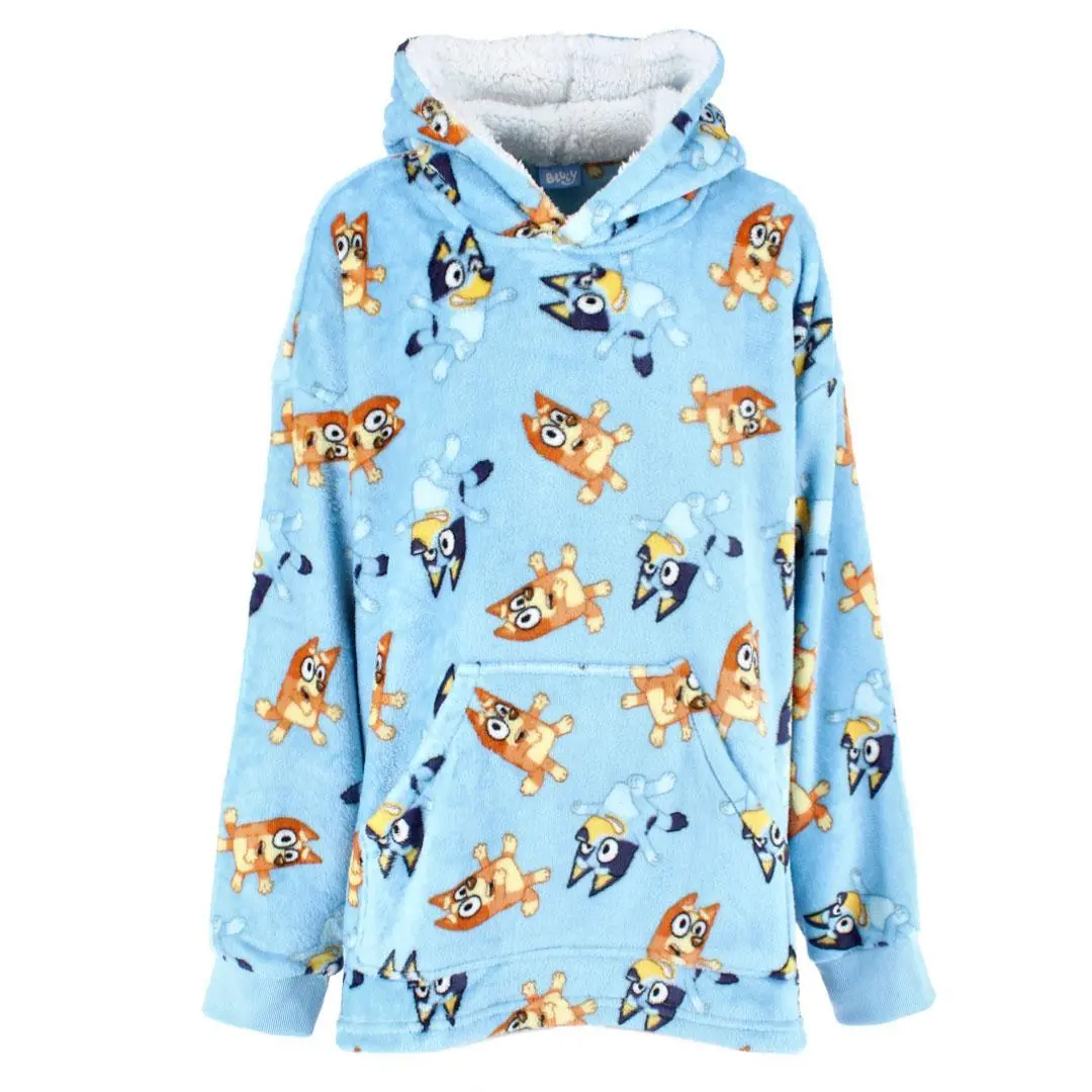 Textiel Trade Kid's Bluey and Bingo Plush Hoodie Blanket, Sweatshirts