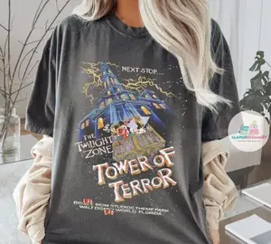 Comfort Color/Gildan Shirt Vintage Retro WDW Tower Of Terror Shirt, Friends Twilight Zone Shirt, WDW Rides Shirt, WDW trip tee [Adult - Youth - Toddler]