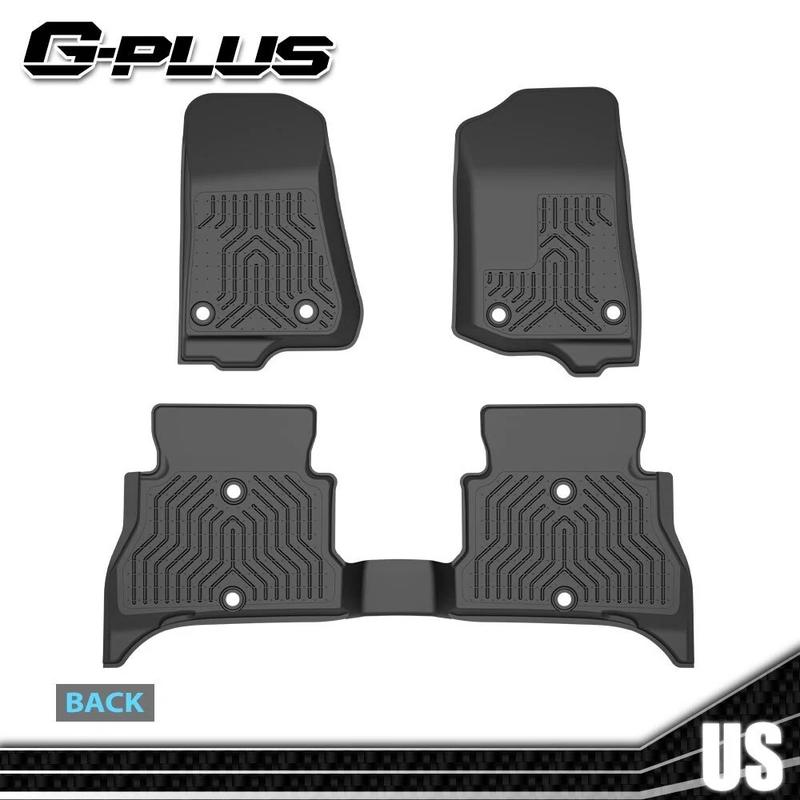 Car Floor Mats Fit For 21-24 Jeep Wrangler 4XE Hybrid Rubber TPE All Weather