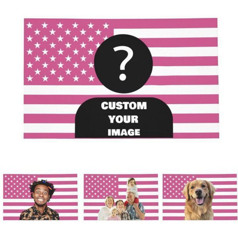 Custom Pink America Flag 30x40 inch Personalized Flags Design Your Image Funny Tapestry Poster For Decorate Clubs tapestry