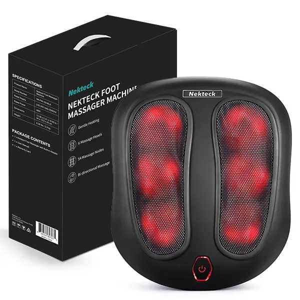 Nekteck Foot Massager with Heat Shiatsu Electric Massage Machine for Neuropathy Plantar Fasciitis Pain Relief and Circulation Perfect Gifts,back to school,back to school haul