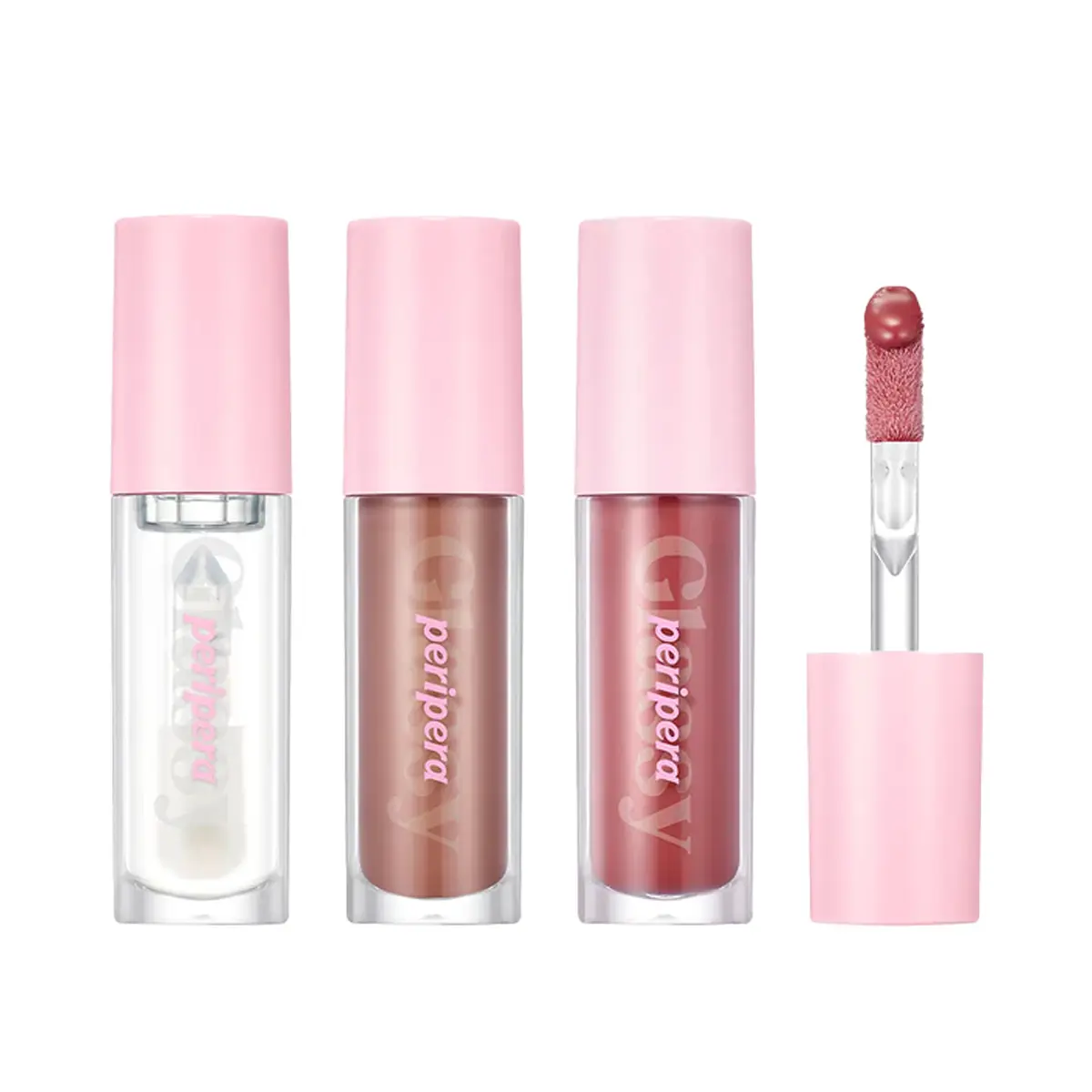 [Peripera] Ink Glasting Lip Gloss Non-Sticky High-Shine 4XL Wand For Easy Application Comfortable Plumping Fuller-Looking Lips Moisturizing Long-Lasting Vegan K-Beauty Lip Makeup #01 Clear