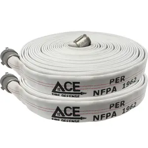 Ace Fire Defense .02 - 2 Pack - Nitrile Lined Attack Fire Hose 75' x 1.5” Nitrile Lined, NH/NST Aluminum Couplings