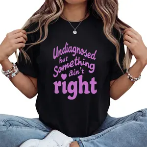 Relaxed Fit Women's Cotton Tee – Soft Fabric, Bold Humorous Pink Print, Machine Washable