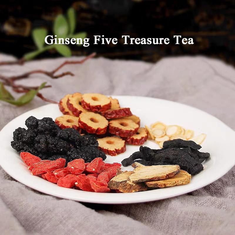 Friend-Recommended Organic Kidney Health Tea, Ginseng Six Treasures Traditional Cleansing Alkaline Brew, Excellent Christmas Gift for Everyone