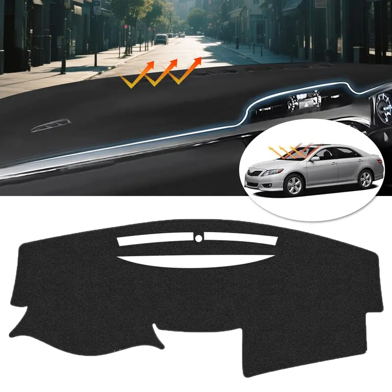 Canvcle Dash Cover Compatible with Toyota Camry 2007 2008 2009 2010 2011 Dashboard Cover Mat Non-Slip Carpet Sunshield Glare UV Rays Protector