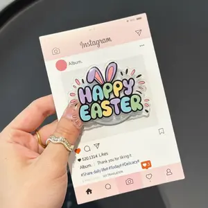 Cute Happy Easter Bunny MagSafe Phone Grip – Magnetic Pop Socket & Kickstand – Easter Gift